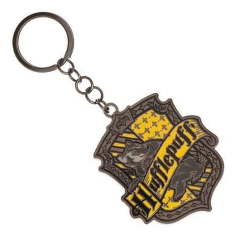 harry potter house metal keychain hufflepuff by bioworld|Harry Potter Hufflepuff House Textured Keychain by Bioworld NWT.